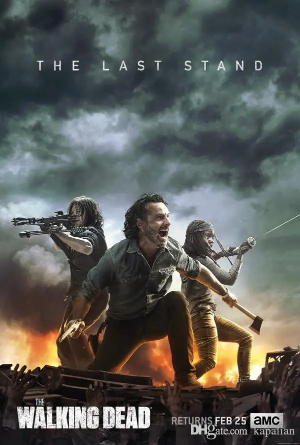 Постер Ходячие мертвецы Сезон 8 последняя подставка домашняя Художественная