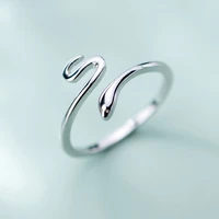 lovely snake shape open adjustable finger ring for women simple ring fine jewelry girl gift