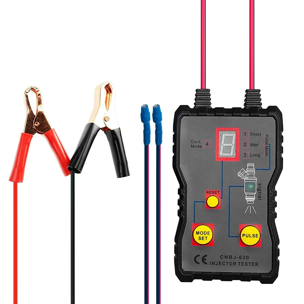 

Car Fuel Injector Tester 4 Pulse Modes 12V Car Injector Cleaner Controller Tool Test Line 41.5 Cm Injector Tester 147x82x29mm