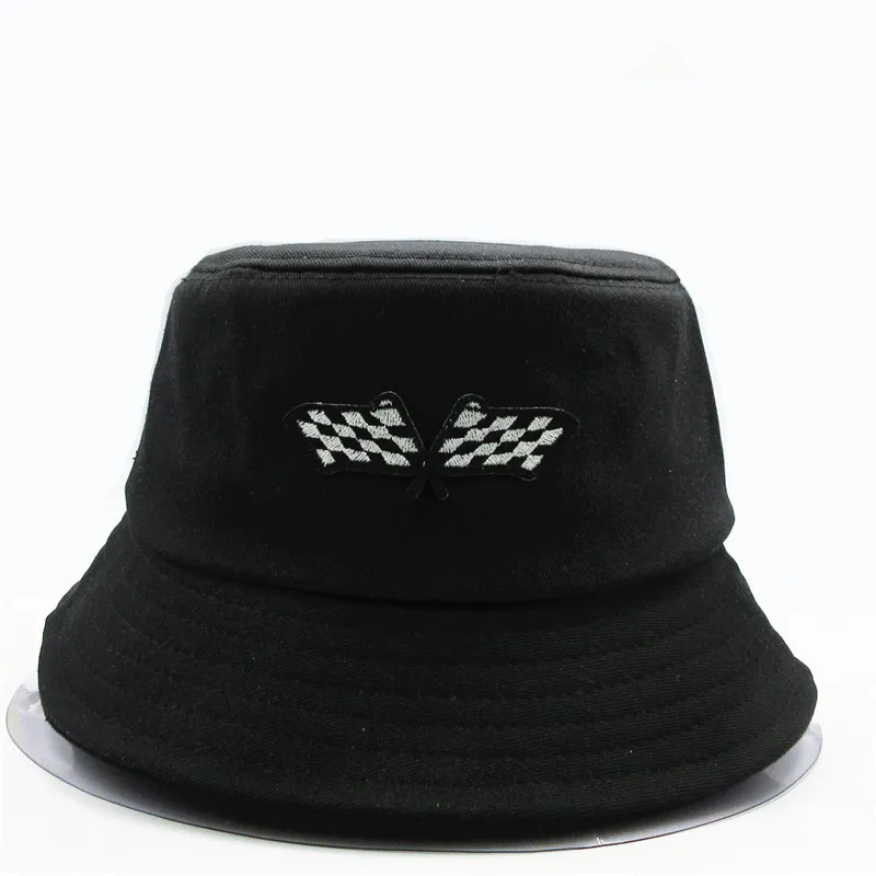 

four seasons Flag Embroidery Cotton Bucket Hat Fisherman Hat Outdoor Travel Sun Cap Hats for Men and Women 302