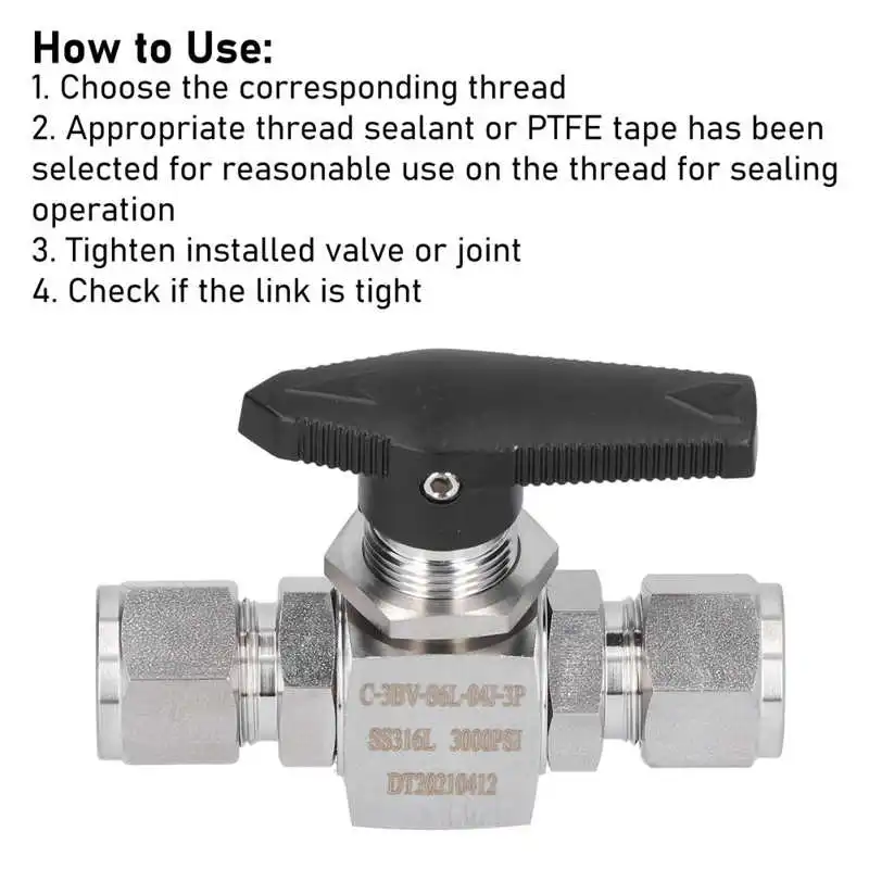 1/2in Thread Valves Ball Valve Well‑Sealed with Handle for Pipe Connection |