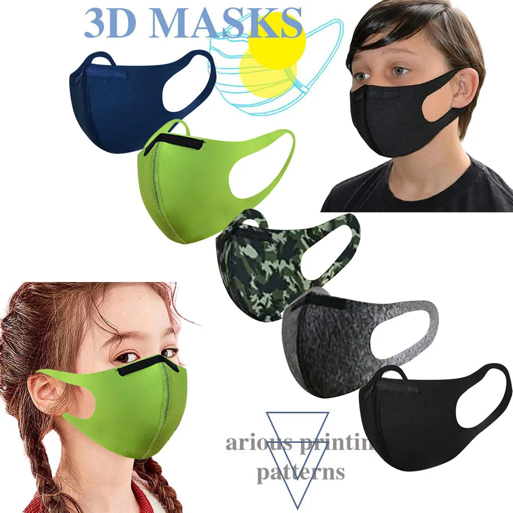 

5PC Children Mouth Face Mask Filter Washable Reusable Protective Dustproof Breathable Warm Mascarillas Face Mask Masque #40