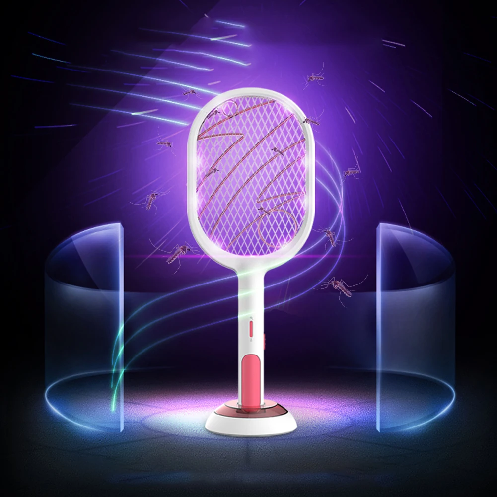 

XIAOMI New 3000V Electric Insect Racket Swatter Zapper USB 1200mAh Rechargeable Mosquito Swatter Kill Fly Bug Zapper Killer Trap