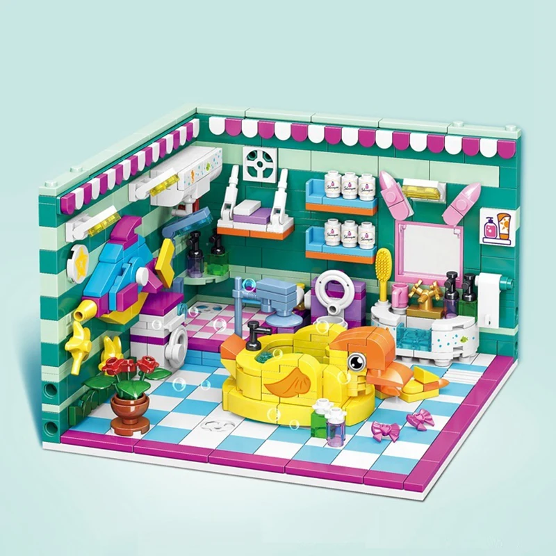

Toys for Girls NO.00871 New 690PCS City Building MINI Blocks Sets Kits Friends House Bathroom Model Educational