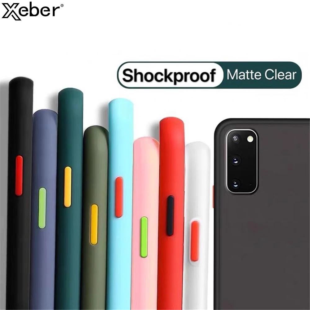 Прозрачный матовый противоударный бронированный чехол для телефона Samsung Galaxy M51 M01