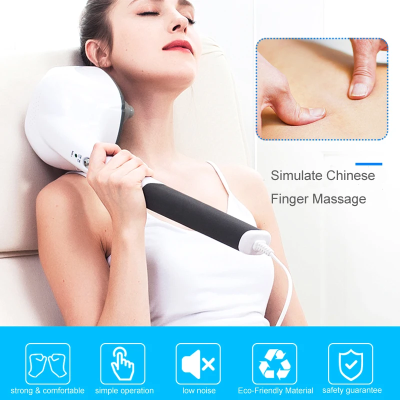 Full Body Electric Massager for Neck and Shoulders Back Leg Foot Muscle Relax Vibrating Massage Machine Shiatsu Health Care Tool