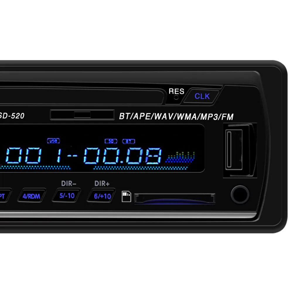 Автомобильный радиоприемник с Bluetooth автомобильный стерео радио FM Aux вход приемник SD USB JSD-520 12 В в-тире 1 din автомобильный MP3 мультимедийный плеер Automotivo