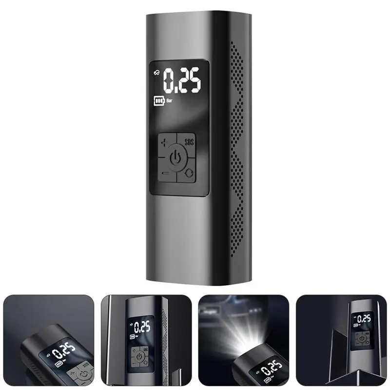 melhor 1 Conjunto Profissional Bomba De Pneu De Emergência Elétrica Compressor De Ar útil Bomba De Ar Portátil Carro Usb Modelo De Carregamento Inflável Bomba