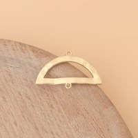50pcslot matte gold hollow fan shaped half round connectors charms pendants for necklace earring jewelry accessories