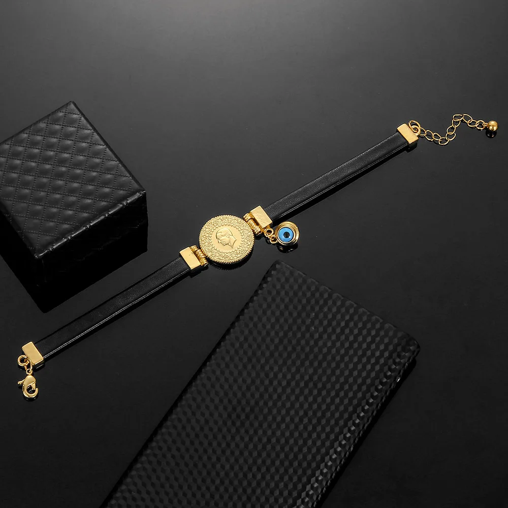 Мухаммед Турецкая монета мусульманский Бог Аллах манжета дьявольский глаз