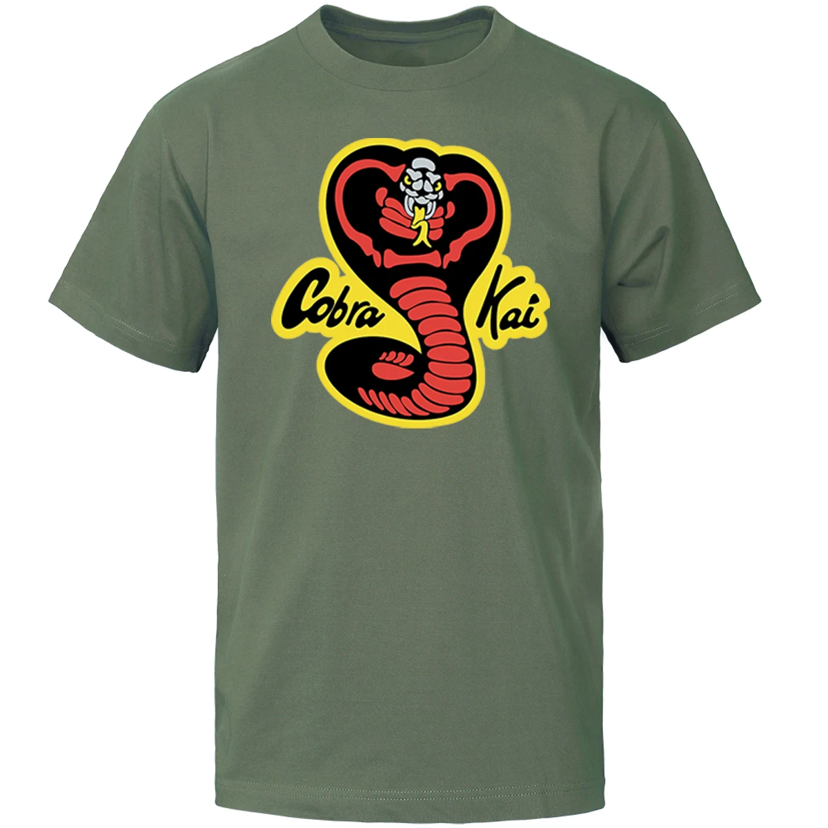 

Cobra Kai Shirts Strike Hard Strike First No Mercy Round Neck Tops Sleeve Tee T-Shirts Man's T-shirt Camiseta Karate Kid T Shirt