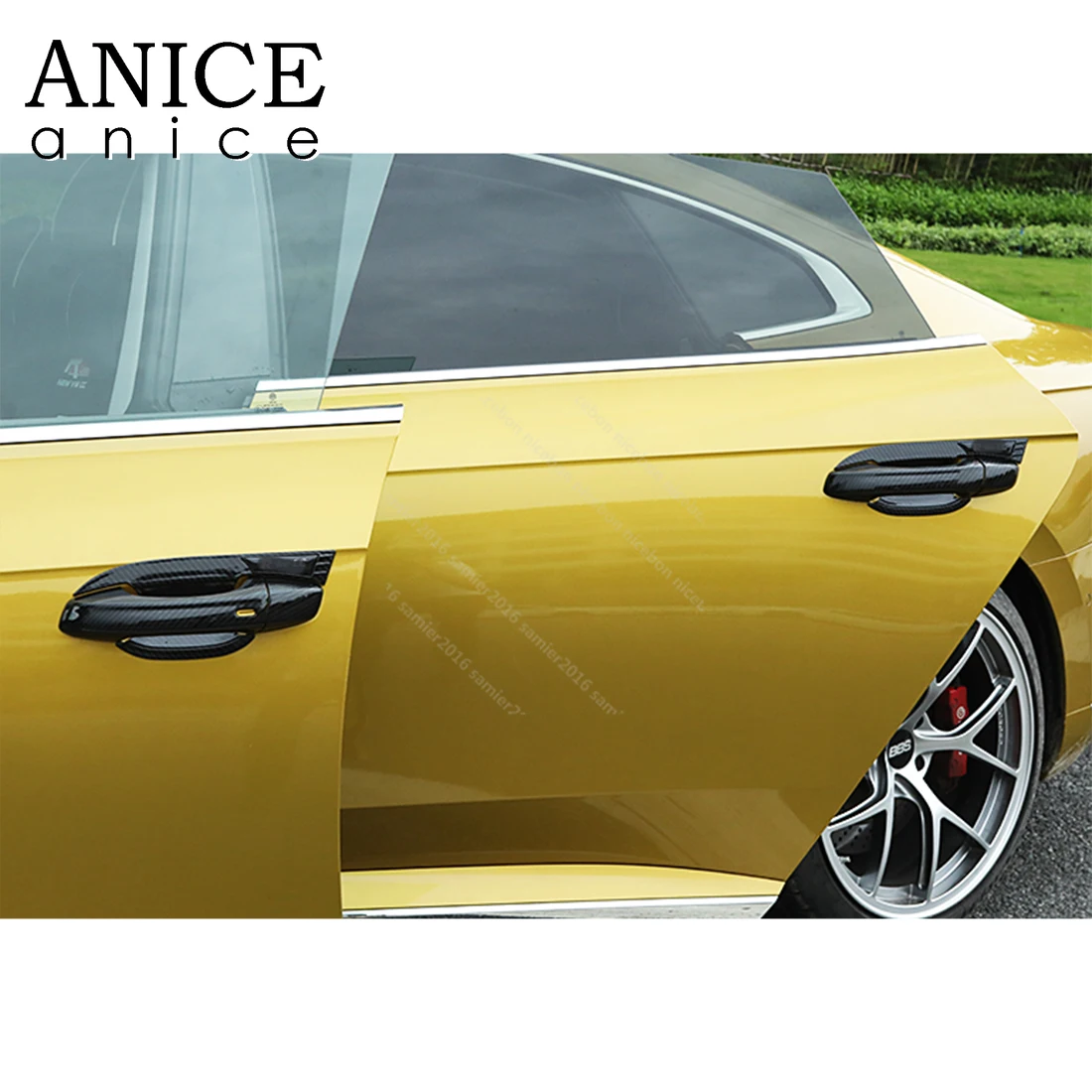 Наружная дверная ручка из углеродного волокна отделка чаши подходит для Volkswagen