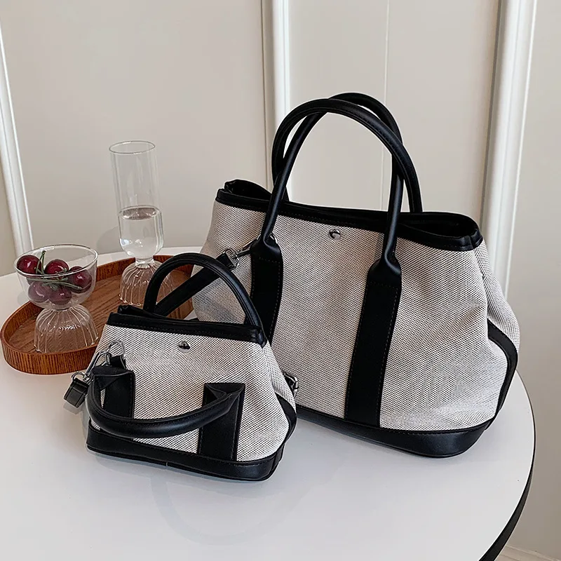 

High-quality One-shoulder Large-capacity Shopping Bag 2021 New Fashion Ladies Canvas Bag Texture Portable Tote Bag Messenger Bag