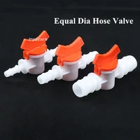 4mm 6mm 8mm 10mm 12mm 16mm 20mm hose barb two way plastic ball valve pipe connectors aquarium garden micro irrigation fittings