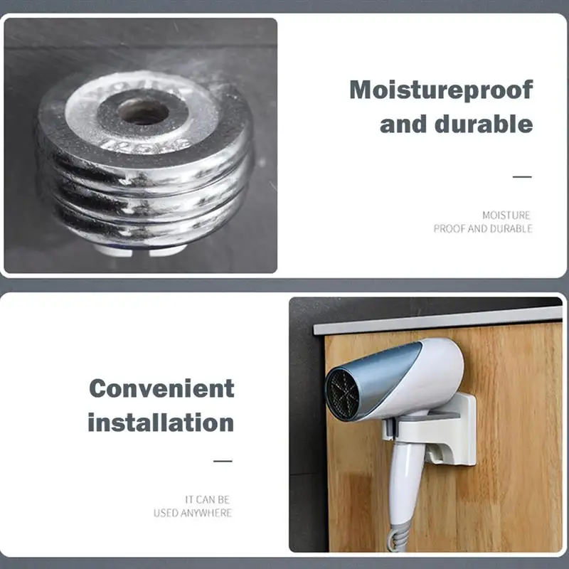 

ABS Bathroom Shelf Storage High Quality Wall-mounted Hair Dryer Holder Hairdryer Holder Rack Organizer For Hairdryer Bedroom