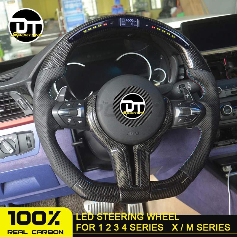 

For BMW F32 G30 LED Steering Wheel Trims Replacement Accessories F22 X5 X4 X3 race display led screen carbon fiber steering