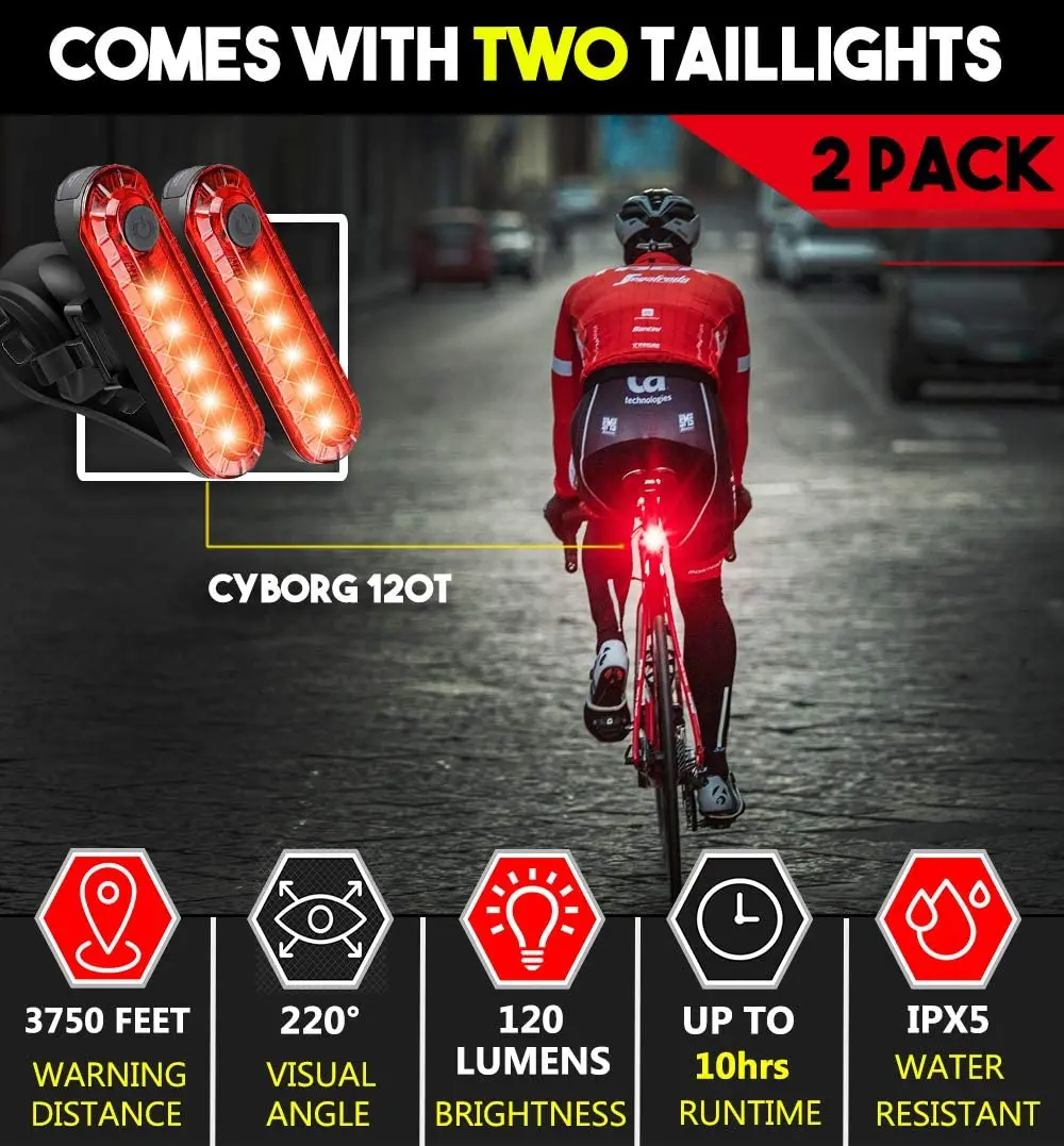 Велосипедный задний фонарь BikeTail Light s ярко-красный светодиодный
