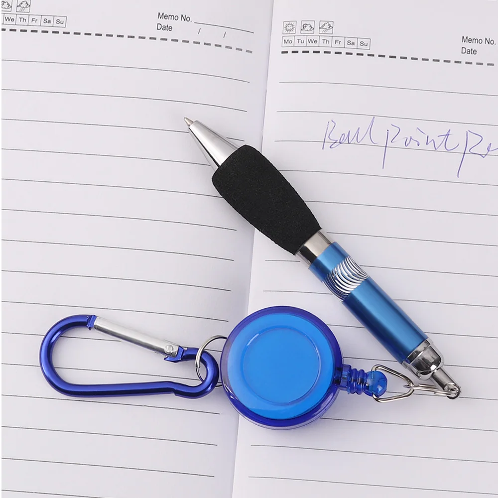 Портативная ручка шнурок с защитой от потери шариковая карабин металлическая