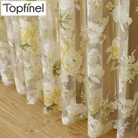 topfinel hot rose modern tulle for windows shade sheer curtains fabric for kitchen blinds living room bedroom window treatments