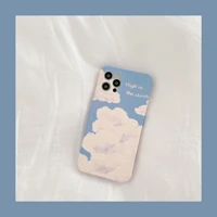 art retro blue sky clouds landscape phone case for iphone 12 11 pro max x xs max xr 7 8 plus se 2020 cases soft silicone cover
