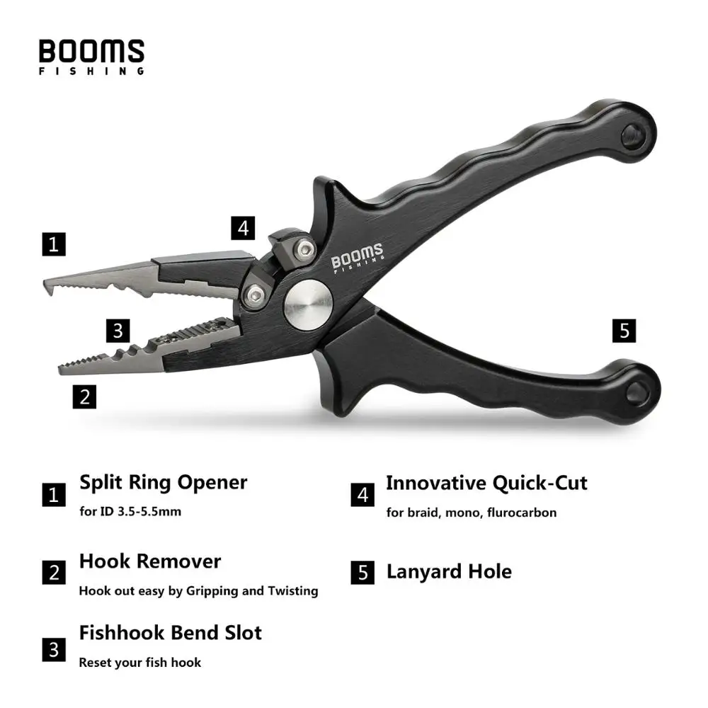 Booms Fishing X07 быстрорежущие рыболовные плоскогубцы для соленой воды съемник крючков