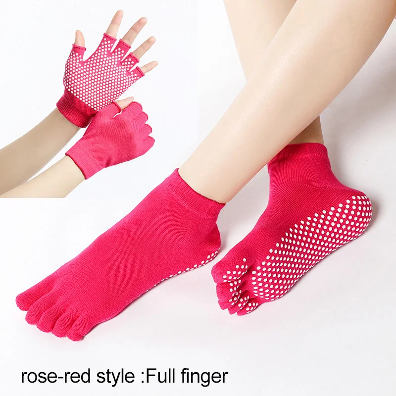 

Sports Fitness Yoga Socks and Gloves Set Five-toe Anti-skid Breathable Glove Socks Set SK88