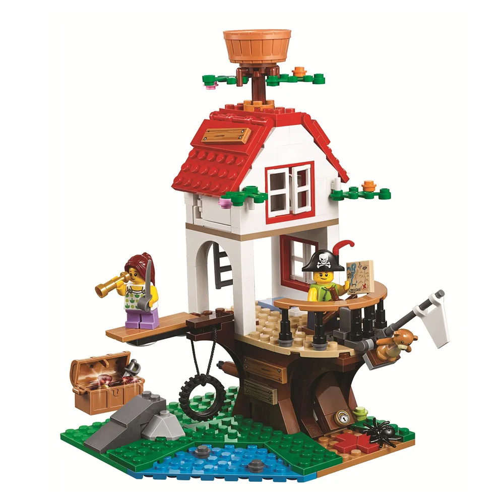 Creator 3 в 1 Treehouse Treasures строительные блоки комплект кирпичики город классическая модель детские игрушки для детей подарок