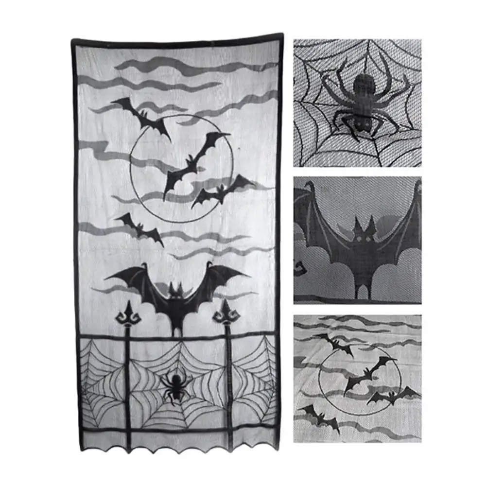 Паук веб летучая мышь дом с привидениями бар клуб Хэллоуин дверь занавеска Декор