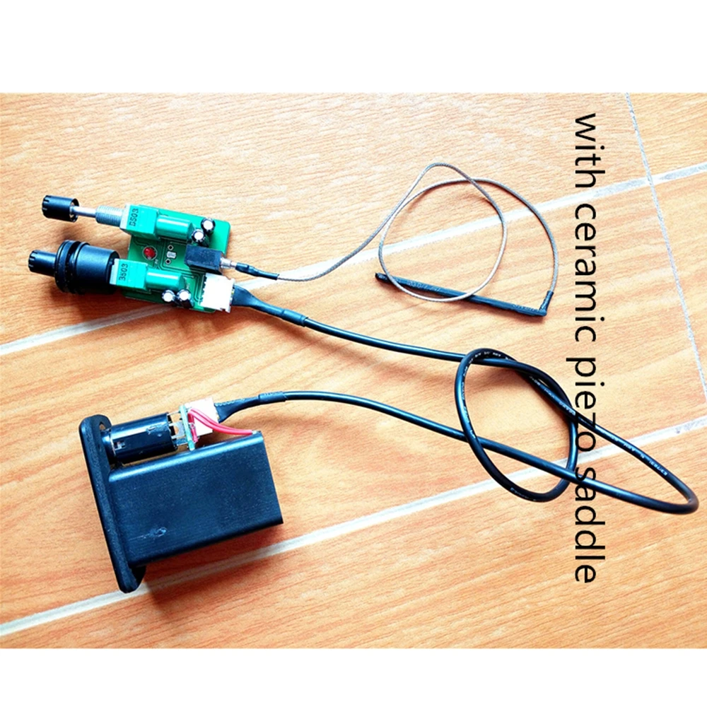 2 Bands Pickup for Acoustic Guitar with Red Piezo Soft Ceramic Sadlle Equalizer System | Спорт и развлечения