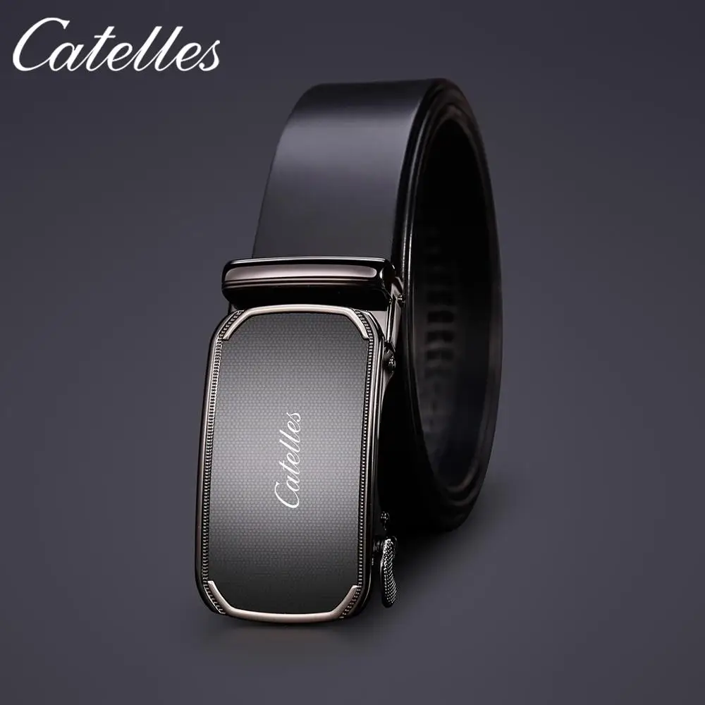 

Mens Leather Automatic Buckle Leather Belt- Adjustable Genuine Leather Dress Belt For Men