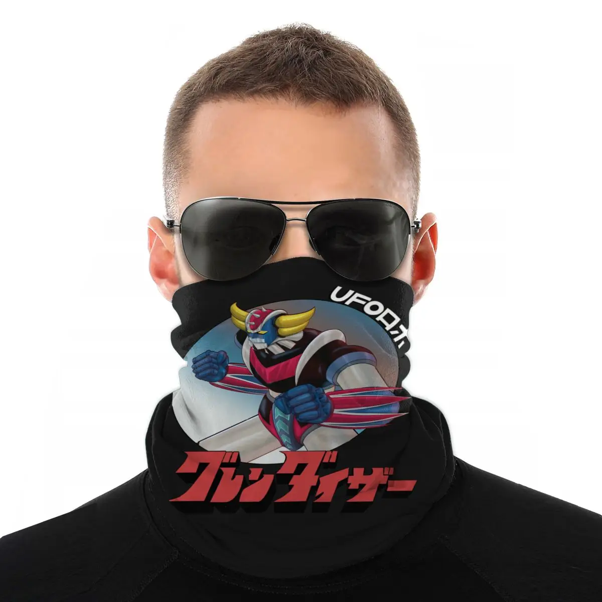 Нло робо грендакар Go Nagai волшебный шарф шейная маска для лица модная трубчатая