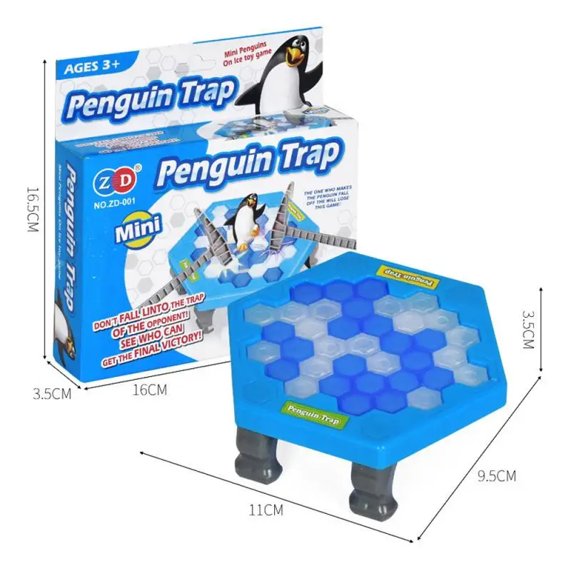 Mini Penguin Trap Board Game Parent- Break Ice Parent-child Party Interactive Entertainment Table Toys Block Hammer Kids Gifts | Игрушки и