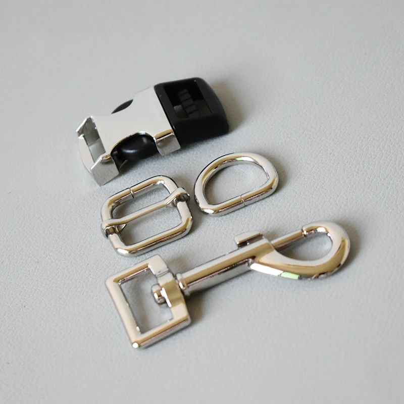

100 набор 20 мм <металлическая пряжка + D кольцо + стягивающаяся пряжка + застежка для собак> 4 шт./Набор «сделай сам» Аксессуары для ошейника для собак прочные и крепкие