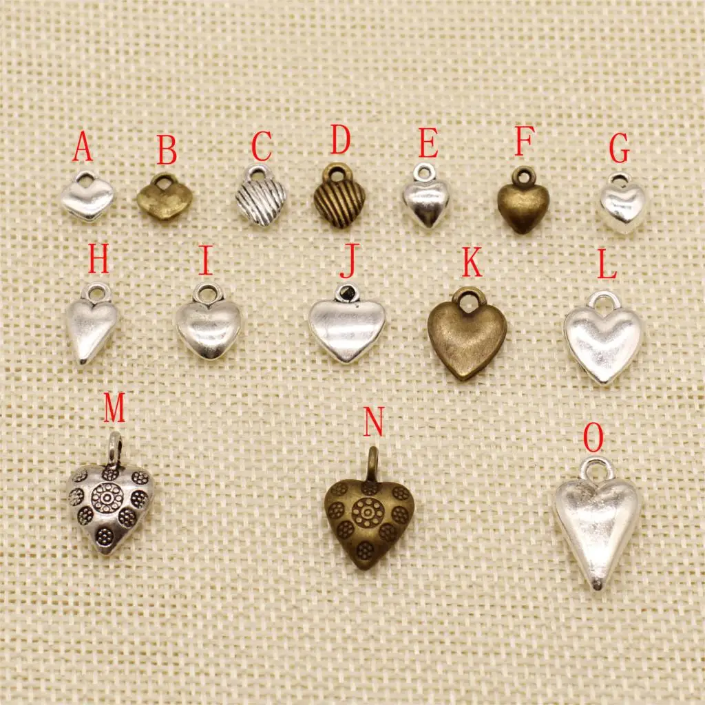 40 шт металлический бронзовый цвет серебристый Цвет покрытием любви обереги