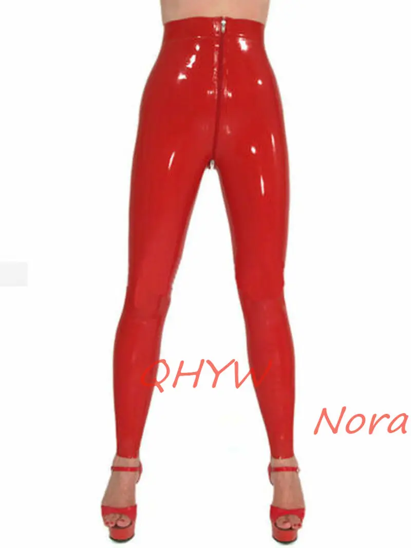 

Sexy Latex Women Pants Exotic Handmade Women Trousers New Style Fetish Latex Femals Rubber Latex Pants Crotch Zip