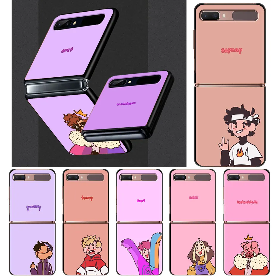 

Dream Smp Case For Samsung Galaxy Z Flip 5G Hard PC Phone Coque Z Flip 3 Split Folding Black Plastic Casing Cover Shell Casing