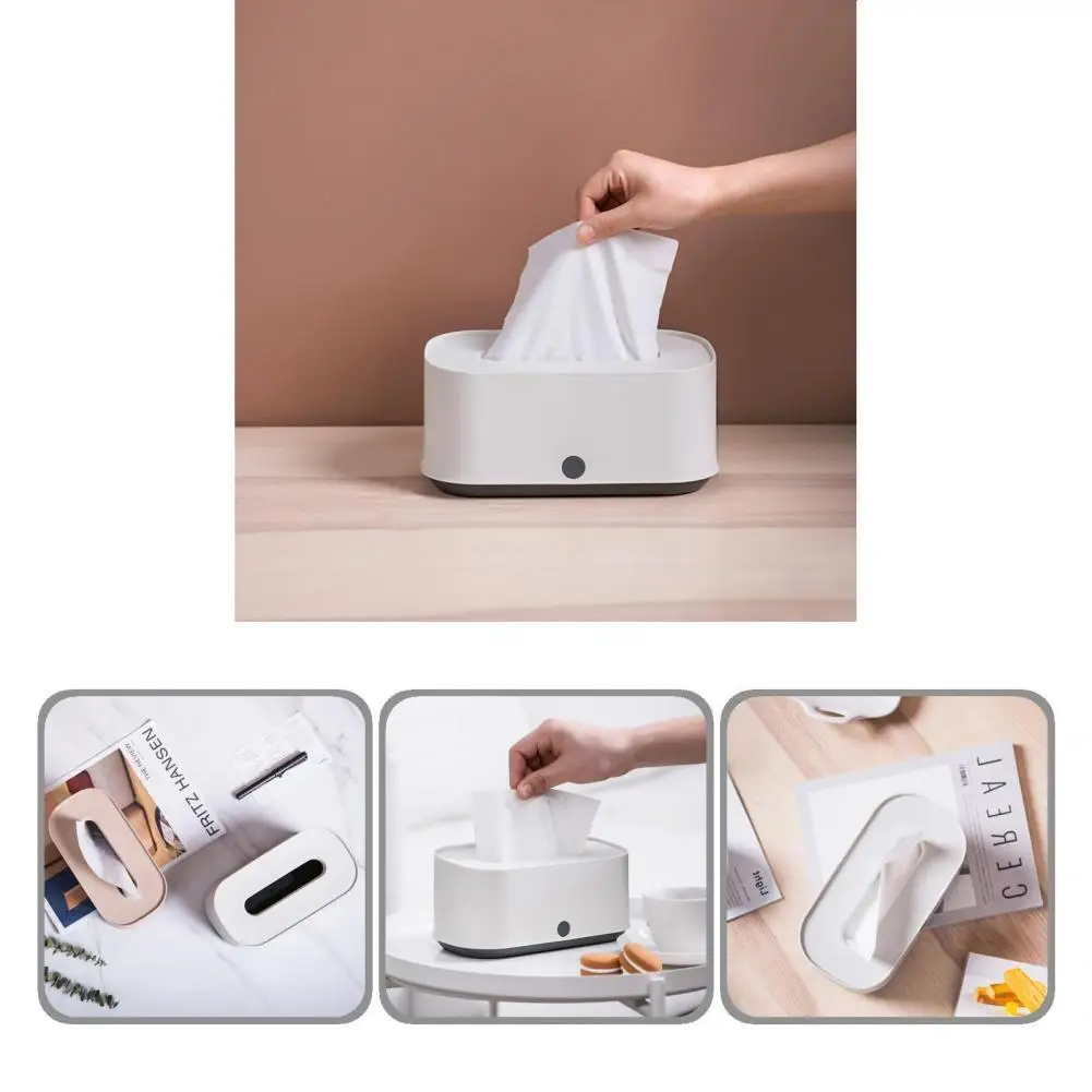 

3 Colors Modern Nordic Style Simple Tissues Case Lightweight Napkin Storage Box Concave Wide Opening for Bedroom