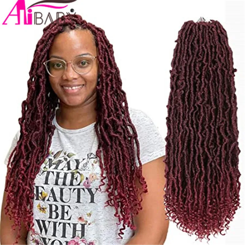 

Goddess Nu Locs Synthetic Crochet Braiding Hair Ombre Faux Locs Crochet Braids 20Inch 21Strands/Pack For Women Alibaby