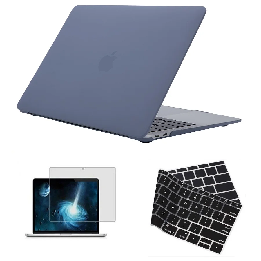 

Прорезиненный пластиковый жесткий чехол для Apple MacBook 13 Air Retina, дисплей модели A1932 / 13 15 Touch Bar A2159 A1989 A1990