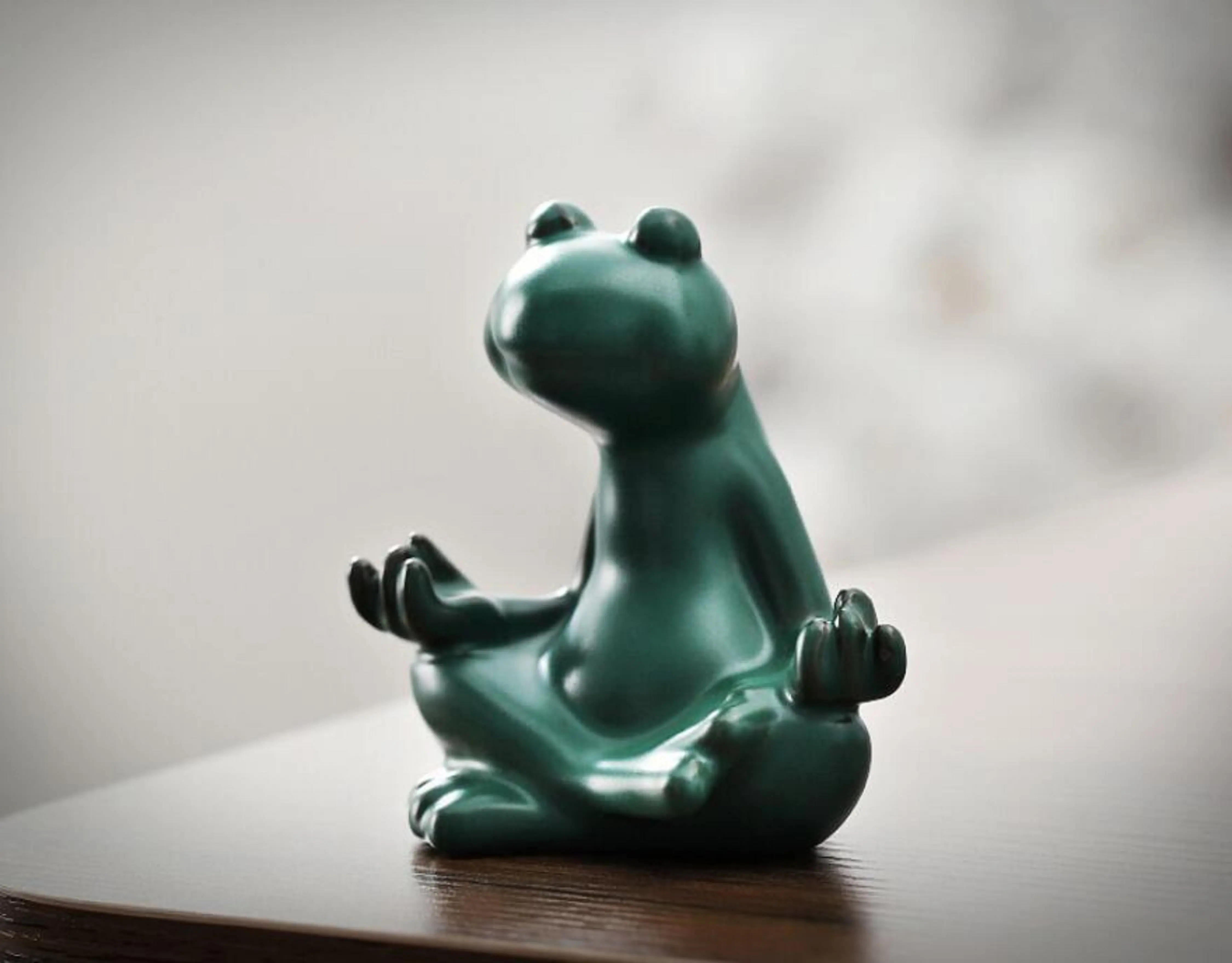 Спокойные КИТАЙСКИЕ ТИБЕТСКИЕ зеленые резная статуя Fengshui декоративная игрушка
