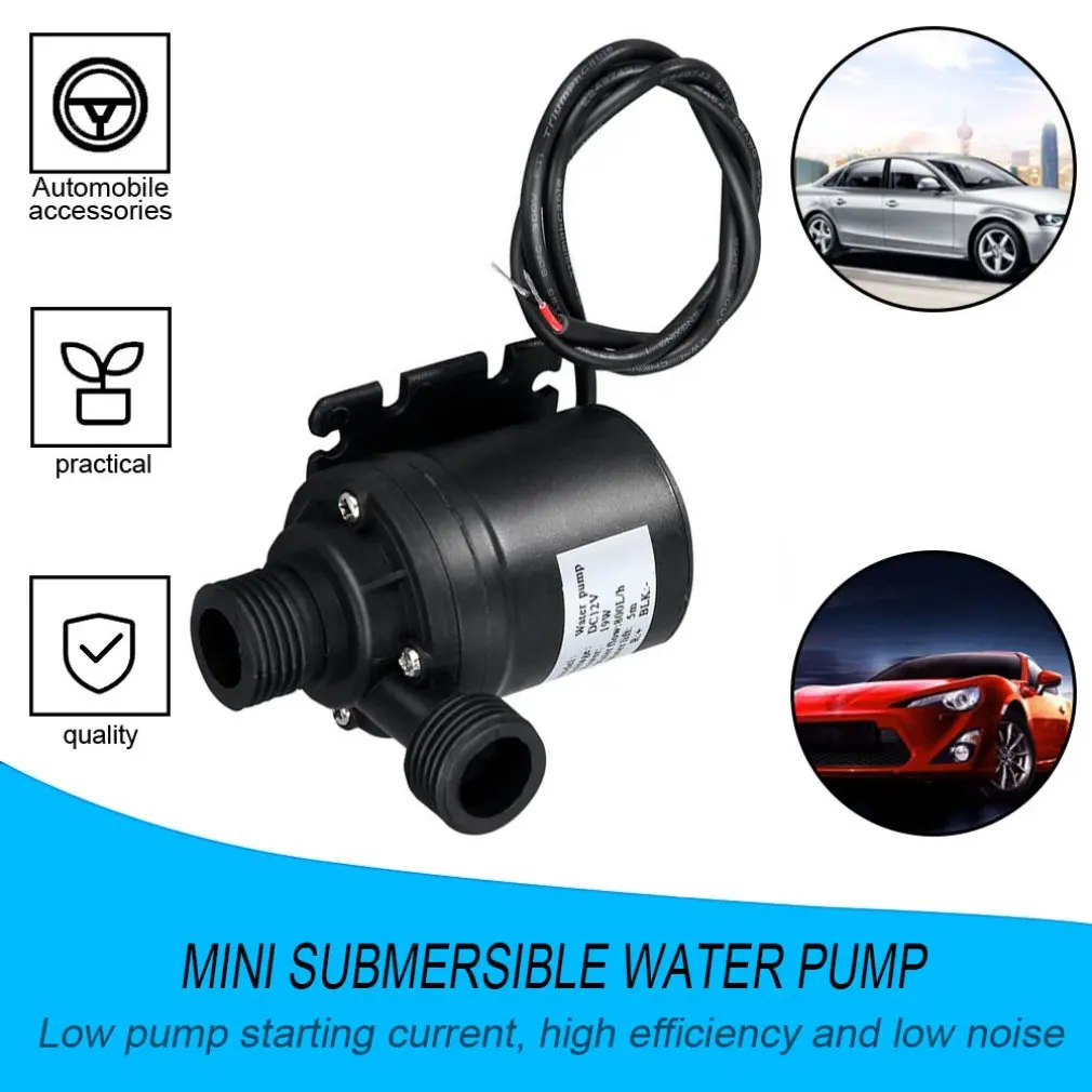 

Professional Ultra Quiet Mini DC 12V Lift 5M 800L/H Brushless Motor Submersible Water Pump Multifunction Threaded Water Pump