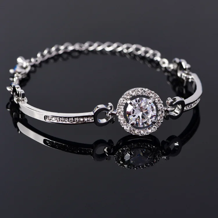 European and American crystal bracelet for female with zircon student simple heart arrow temperament fashion women | Украшения и