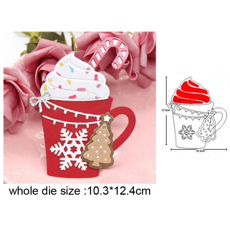 

Christmas Cake Cup Metal Cutting Dies Stencils for DIY Scrapbooking Decor Embossing die cuts DIY Album Cards Making Craft dies