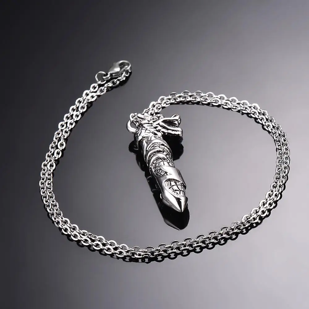 Кулон в форме пули драконьего меча капсула памятный сувенир кулон для кремации