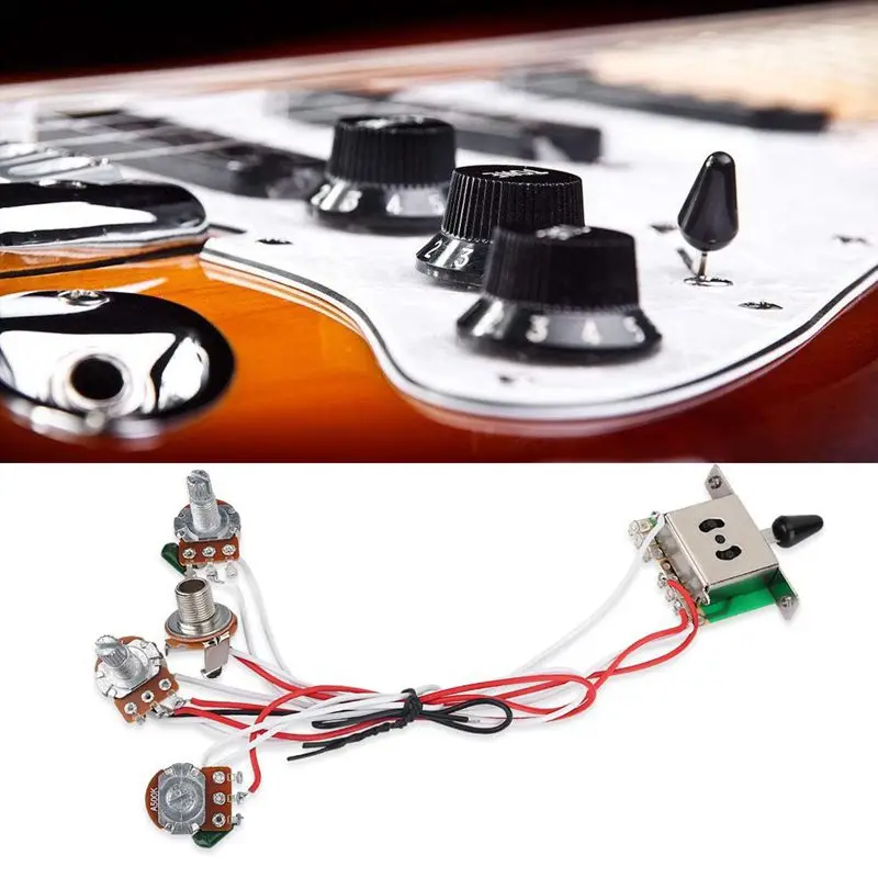 Горшки для гитары Strat PreWired 1 объем 2 тон управление 5 переключатель 3-500K Горшок |