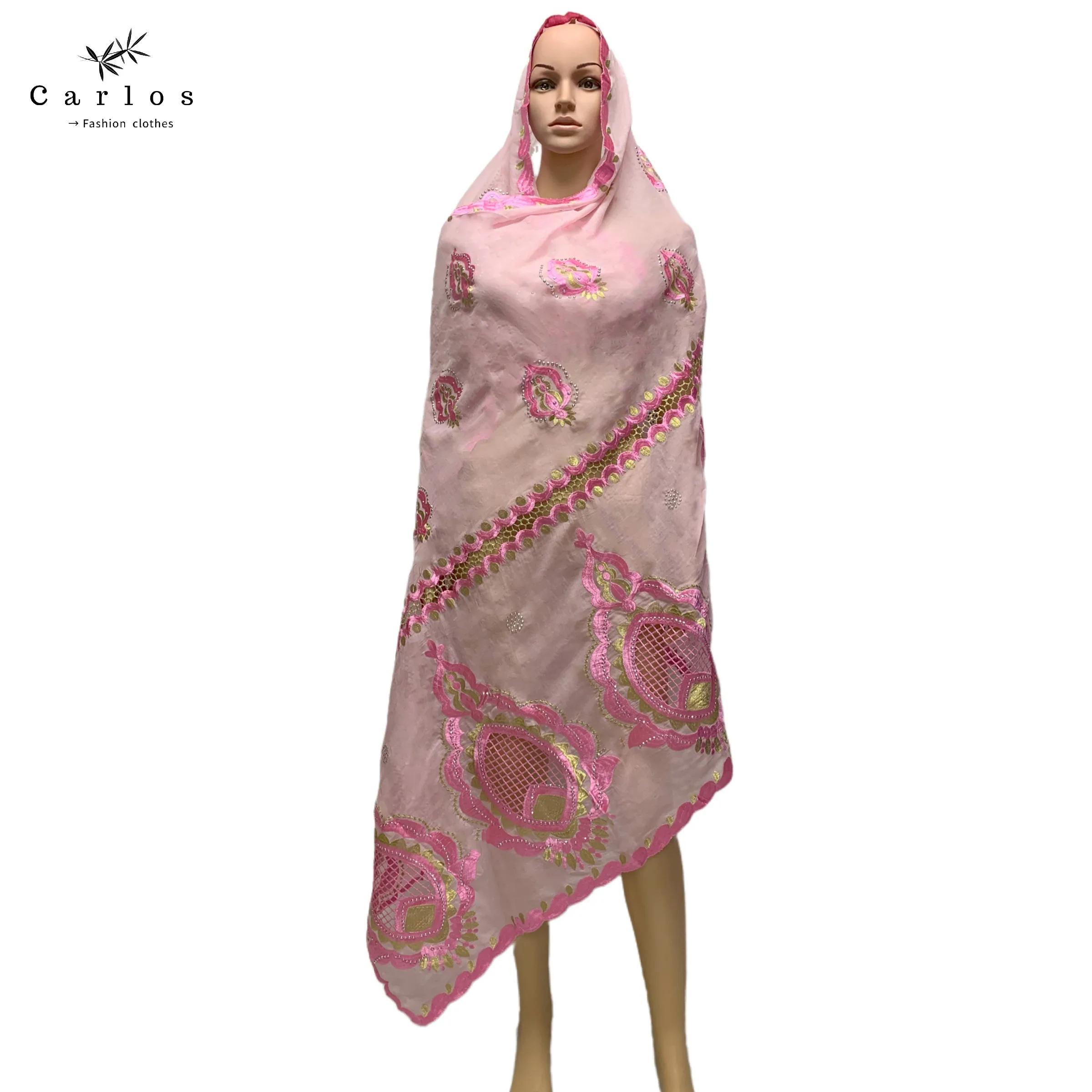 Шарф-Хиджаб Женский 100% хлопок мусульманский шарф больших размеров Sc-82 |