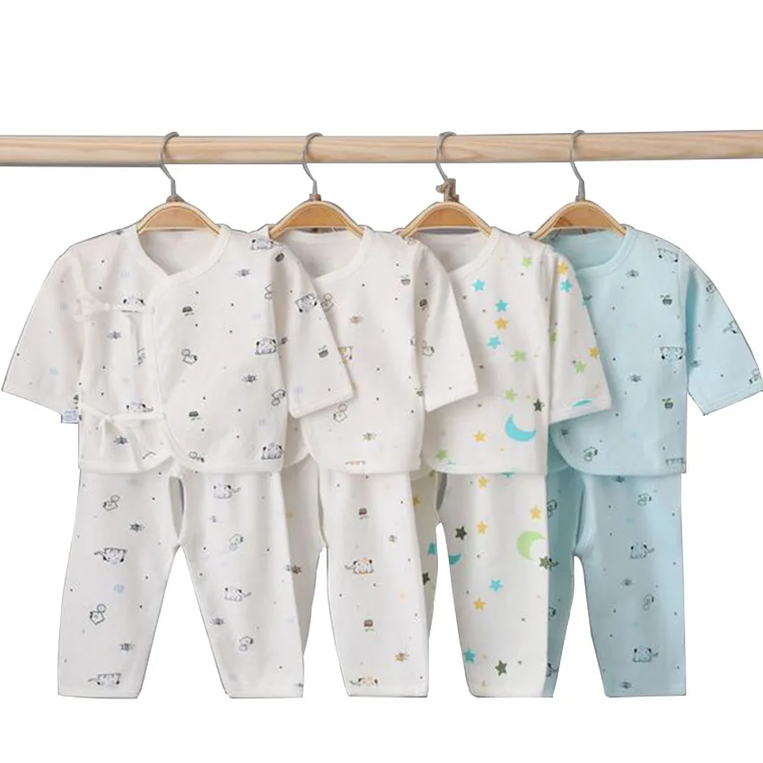 

Cartoon Print Newborn Baby Clothes Set Soft Cotton Baby Underwear Baby Boy Set 0-6Months Autumn Unisex Baby Girls Clothes Set