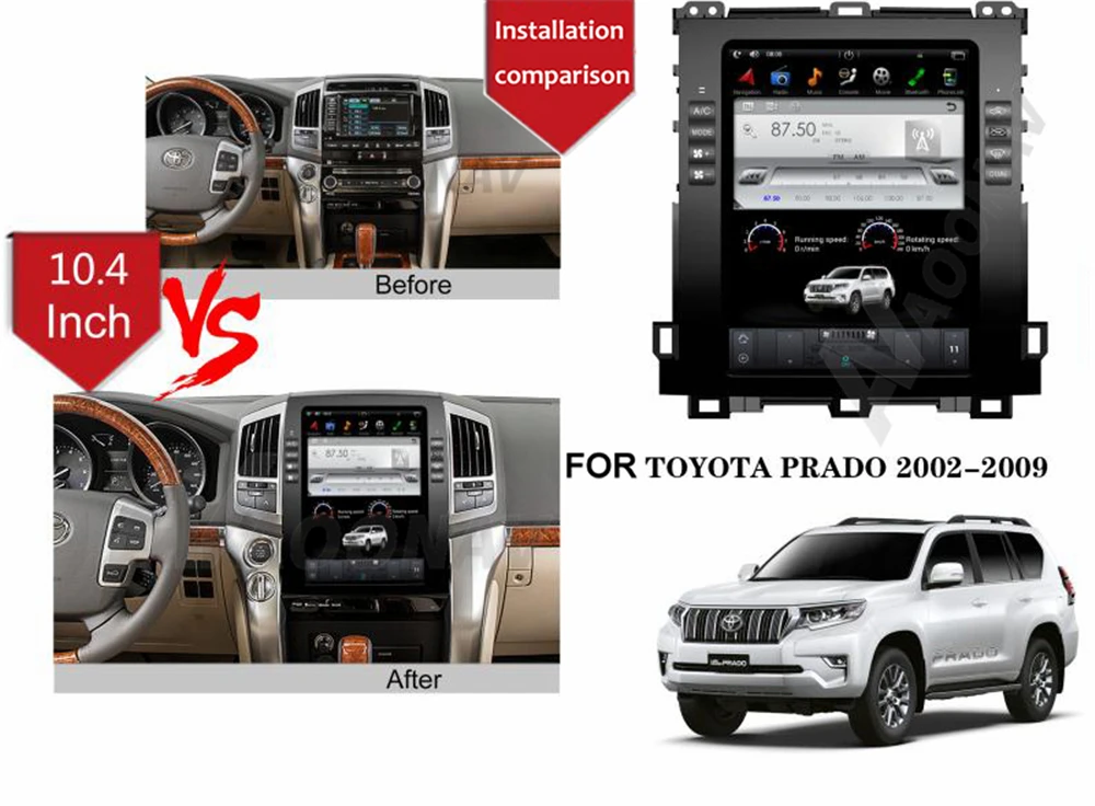 

2din android car radio multimedia player FOR-Toyota Land Cruiser Prado 2002-2009 car GPS navigation autoradio DVD player