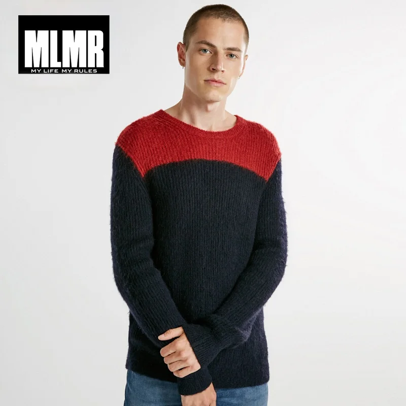 

Jack Jones mohair fur wool warm Round Neck Sweater |218325504