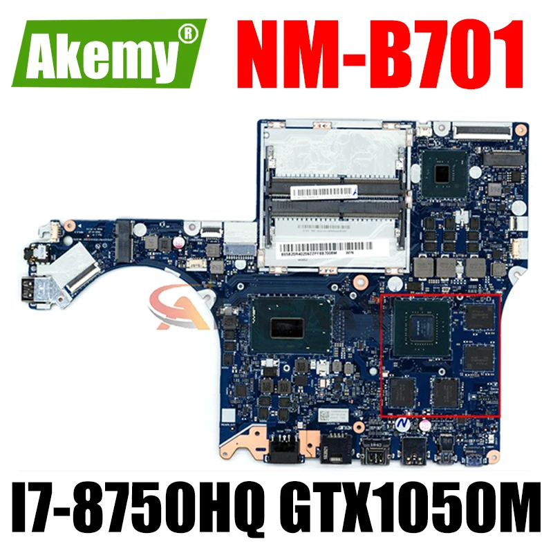 

Akemy For Lenovo Y530-15ICH Notebook Motherboard EY515/EY517/EY519/EY520 NM-B701 Motherboard With I7-8750HQ GTX1050M 4G